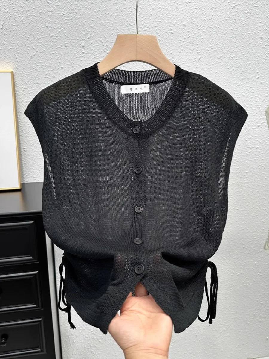 Женский летний вязаный топ Bla round Ne Svel, новинка, европейский стиль, полупрозрачный, с вырезами, на завязках, с эффектом сборки на талии
Женский летний вязаный топ Bla round Ne Svel, новинка, европейский стиль, полупрозрачный, с вырезами, на завязках, с эффектом сборки на талии