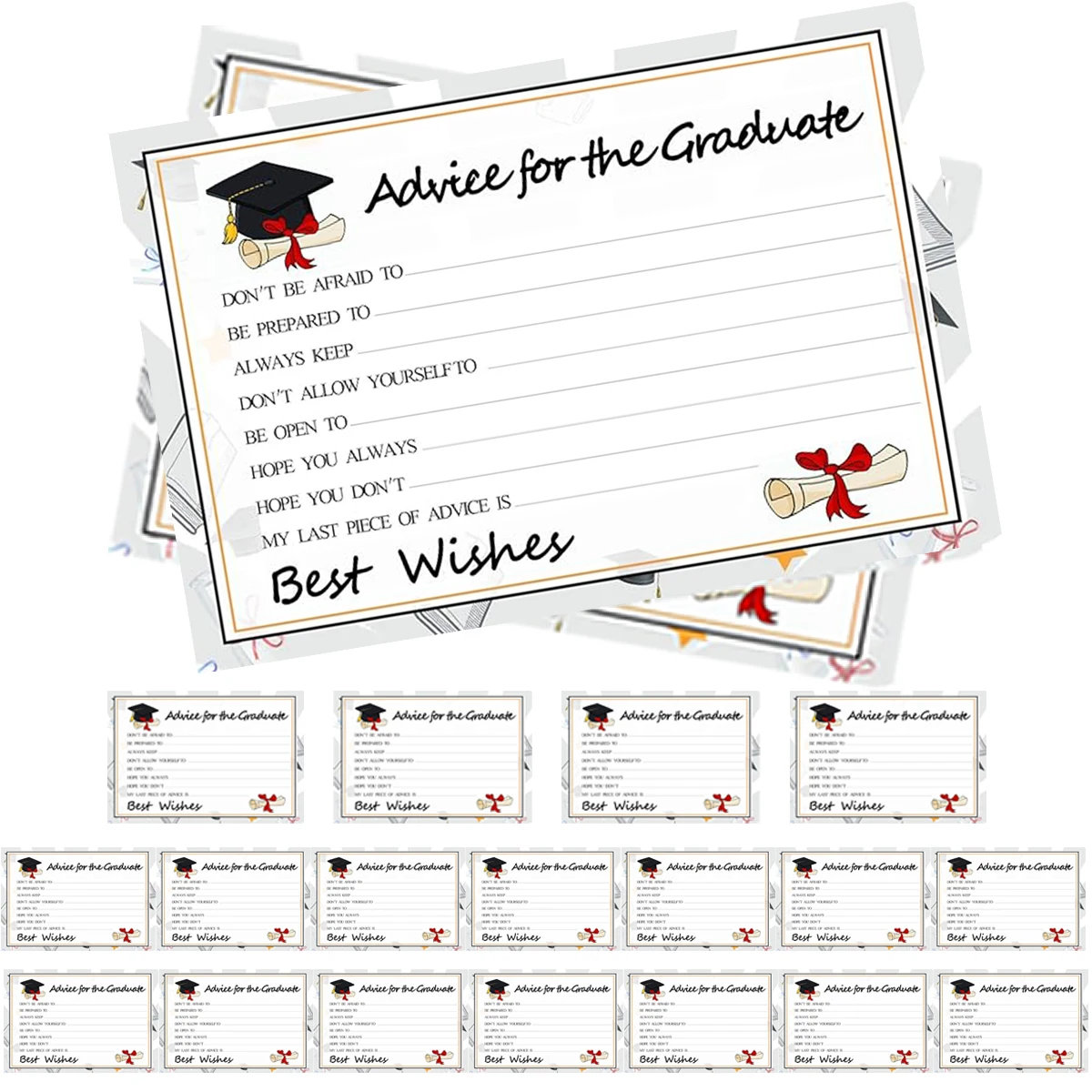 20Pcs Class of 2024 Advice Cards Graduation Wish Cards Graduation Invitations for Celebration High School College Party Supplies
20Pcs Class of 2024 Advice Cards Graduation Wish Cards Graduation Invitations for Celebration High School College Party Supplies