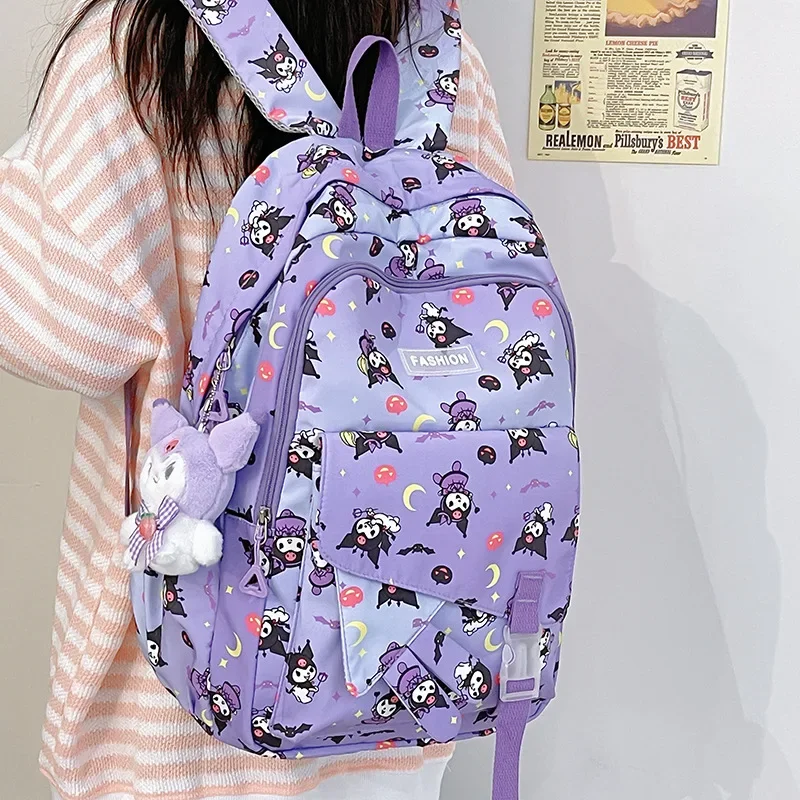 Sweet Kuromi Anime Ins Fashion Sanrio Large Capacity Schoolbag Cute Cartoon Casual Pendant Doll Backpack Lovely Gifts for Kids
Sweet Kuromi Anime Ins Fashion Sanrio Large Capacity Schoolbag Cute Cartoon Casual Pendant Doll Backpack Lovely Gifts for Kids
