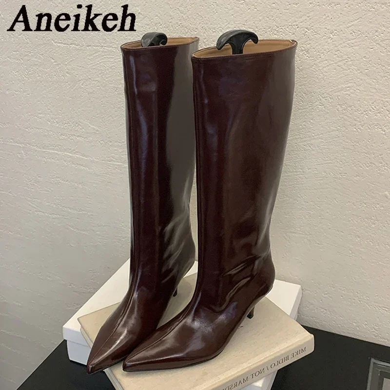Aneikeh 2025 Autumn PU Rome Knee-High Boots Women Shoes Pointed Toe Thin Heels Solid Leisure Women Sewing Concise Boots Slip-On
Aneikeh 2025 Autumn PU Rome Knee-High Boots Women Shoes Pointed Toe Thin Heels Solid Leisure Women Sewing Concise Boots Slip-On