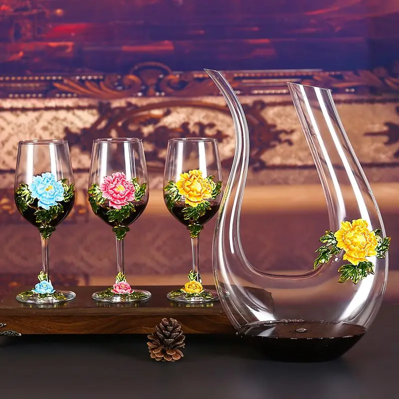 Enamel Crystal Lead-free Red Wine Glass Cup Bordeaux Champagne Glass Decanter European-style Stemware For Home Use
Enamel Crystal Lead-free Red Wine Glass Cup Bordeaux Champagne Glass Decanter European-style Stemware For Home Use
