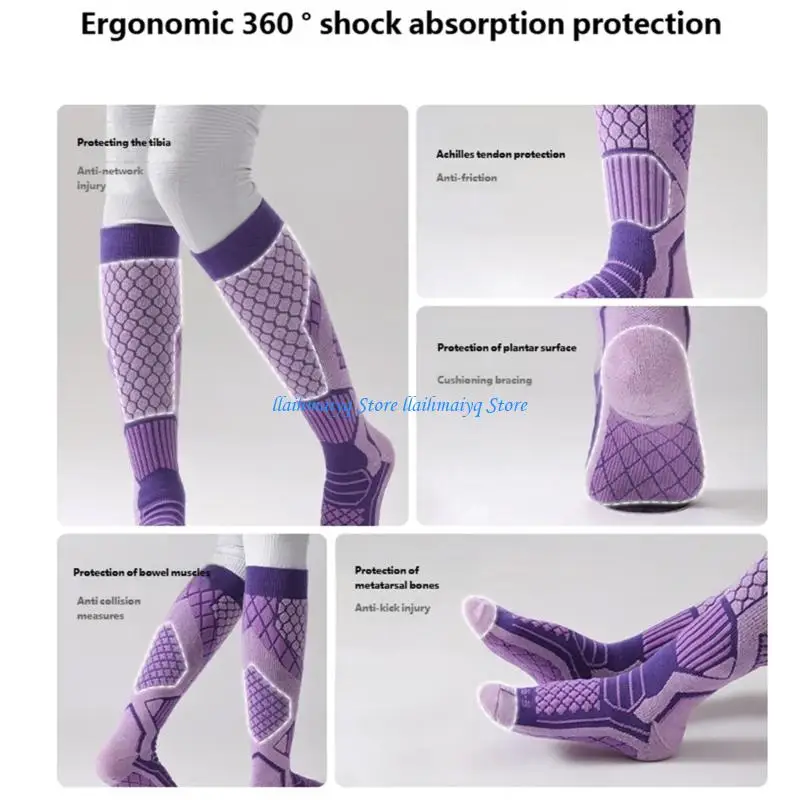 573B High Performances Winter Sports Socks Thermal Compressed Design Moisture Wicking Reinforced Stress Points Comfort Socks
573B High Performances Winter Sports Socks Thermal Compressed Design Moisture Wicking Reinforced Stress Points Comfort Socks