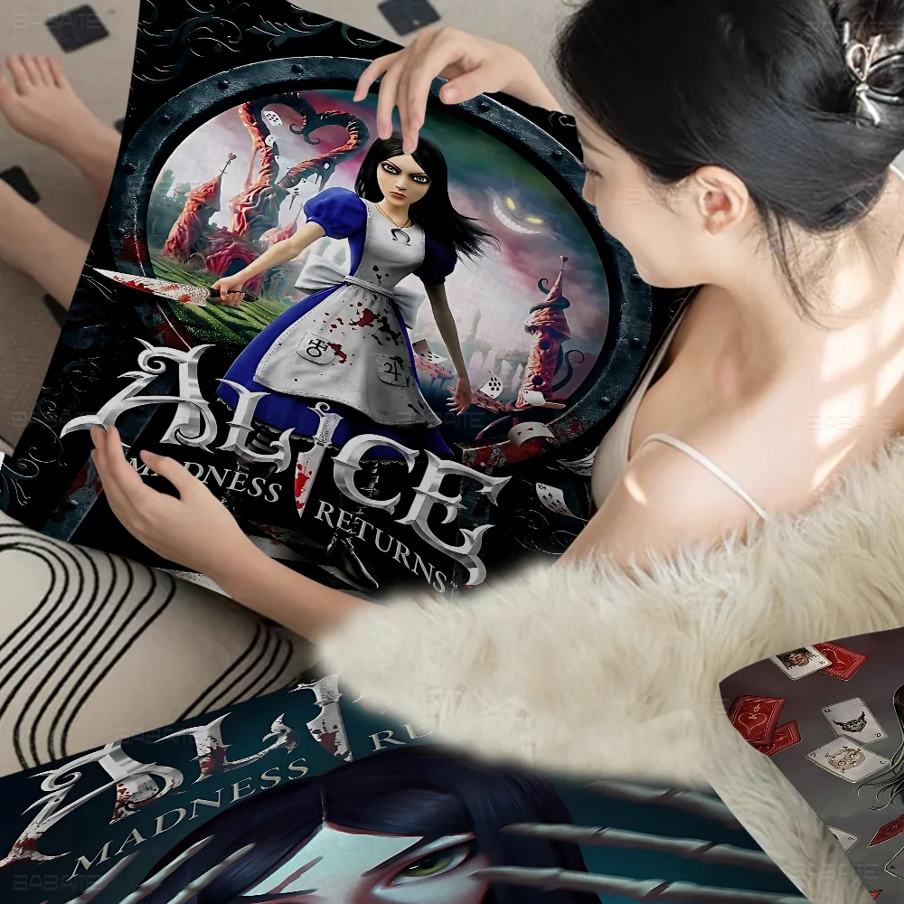A-Alice M-Madness R-Returns Cushion Cover Car Throw Pillow Case For Sofa Car Christmas Gift 40x40cm 45x45cm
A-Alice M-Madness R-Returns Cushion Cover Car Throw Pillow Case For Sofa Car Christmas Gift 40x40cm 45x45cm