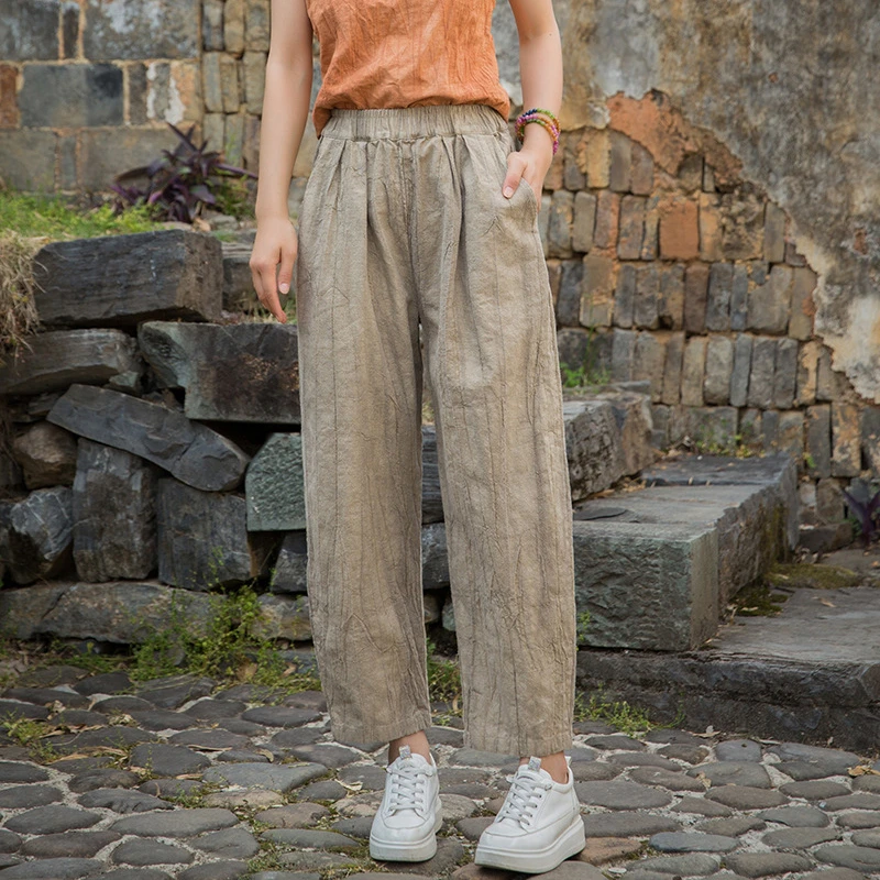 High Quality Women Cotton Linen Pencil Pants New 2025 Spring Vintage Style Tie Dye Female Ankle-length Casual Pants M1291
High Quality Women Cotton Linen Pencil Pants New 2025 Spring Vintage Style Tie Dye Female Ankle-length Casual Pants M1291