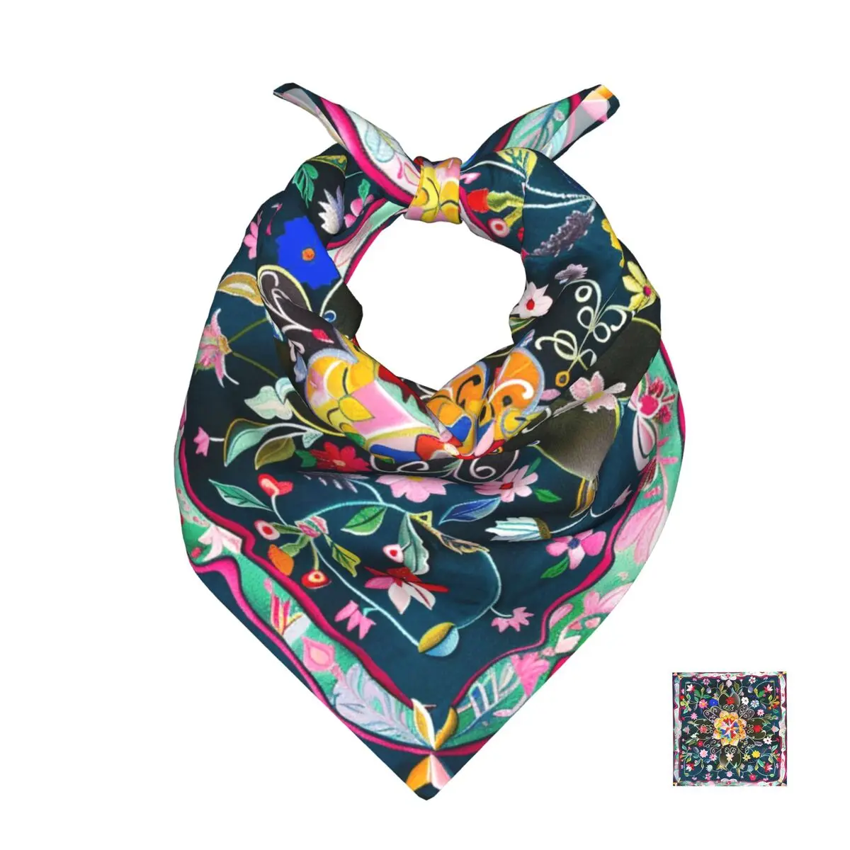 Colorful Design With Flowers L Square Scarf Soft Breathable Daily Kerchief
Colorful Design With Flowers L Square Scarf Soft Breathable Daily Kerchief