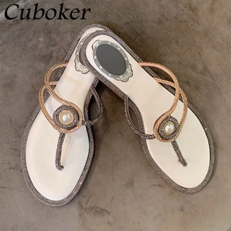 2022 New Luxury Brand Women Crystal Flat Women Slippers Pearl Flip Flops Summer Clip Toe Vacation Dress Shoes Sandals For Woman
2022 New Luxury Brand Women Crystal Flat Women Slippers Pearl Flip Flops Summer Clip Toe Vacation Dress Shoes Sandals For Woman