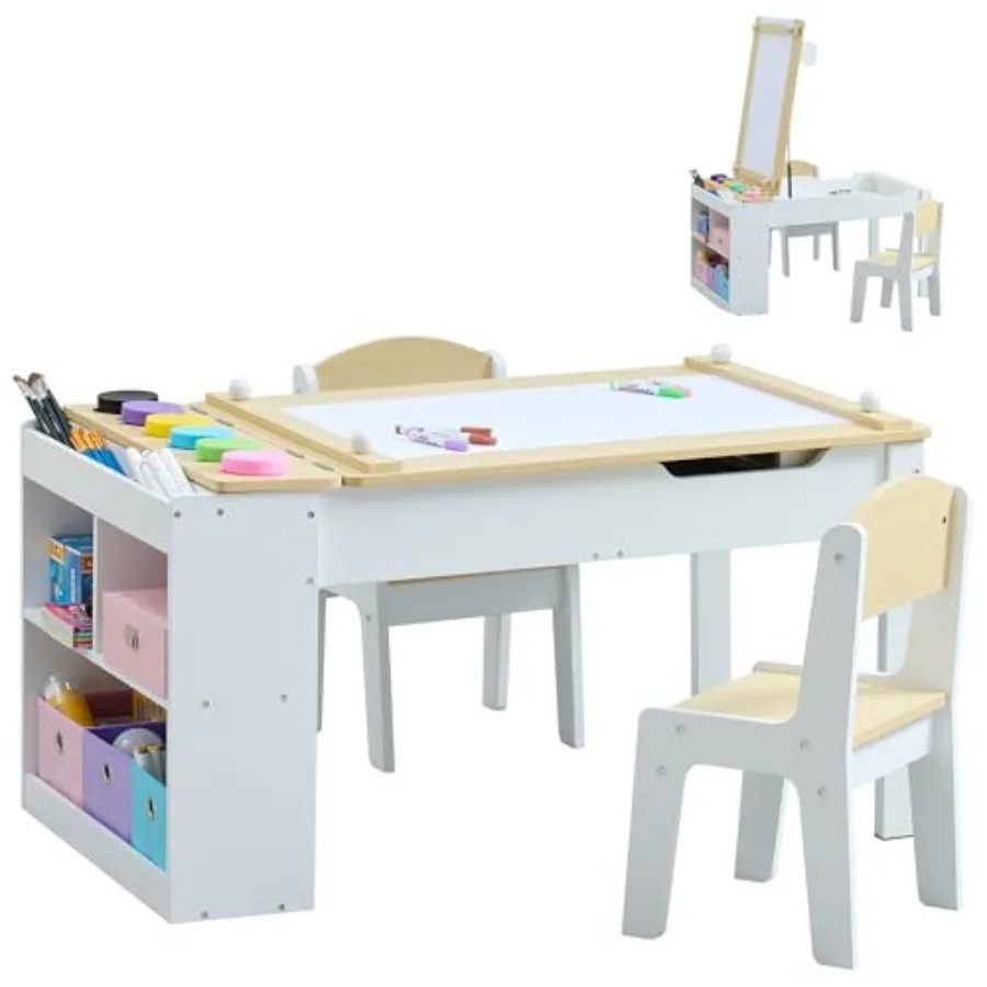 Многофункциональный художественный мольберт-стол 3-в-1 с синими стульями для рисования и творчества, 6 стаканчиков для красок, 6 контейнеров для хранения, рулон бумаги
Многофункциональный художественный мольберт-стол 3-в-1 с синими стульями для рисования и творчества, 6 стаканчиков для красок, 6 контейнеров для хранения, рулон бумаги