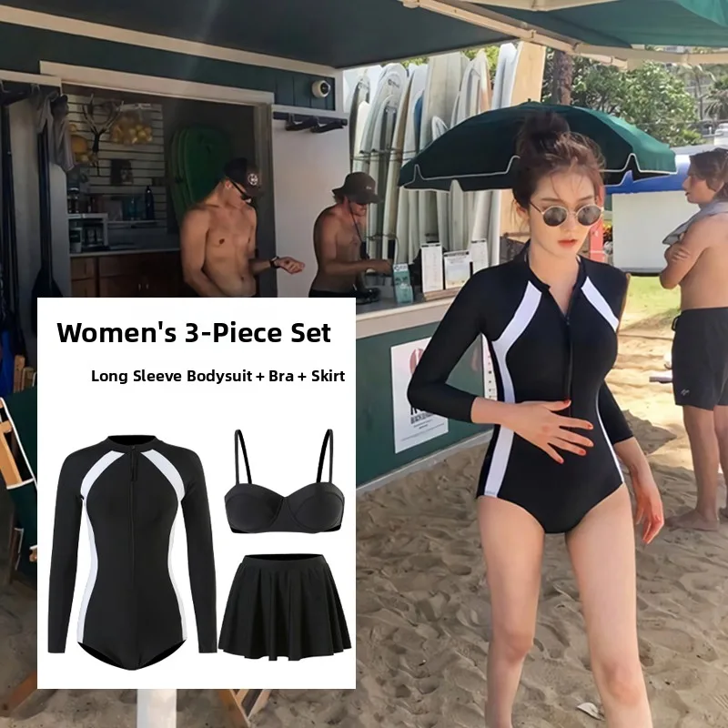 Sexy e Long Sve Thermal Bikini Women's Swimsuit Ins Sle Casual Swimwear Slimming Monokini Ensemble
Sexy e Long Sve Thermal Bikini Women's Swimsuit Ins Sle Casual Swimwear Slimming Monokini Ensemble