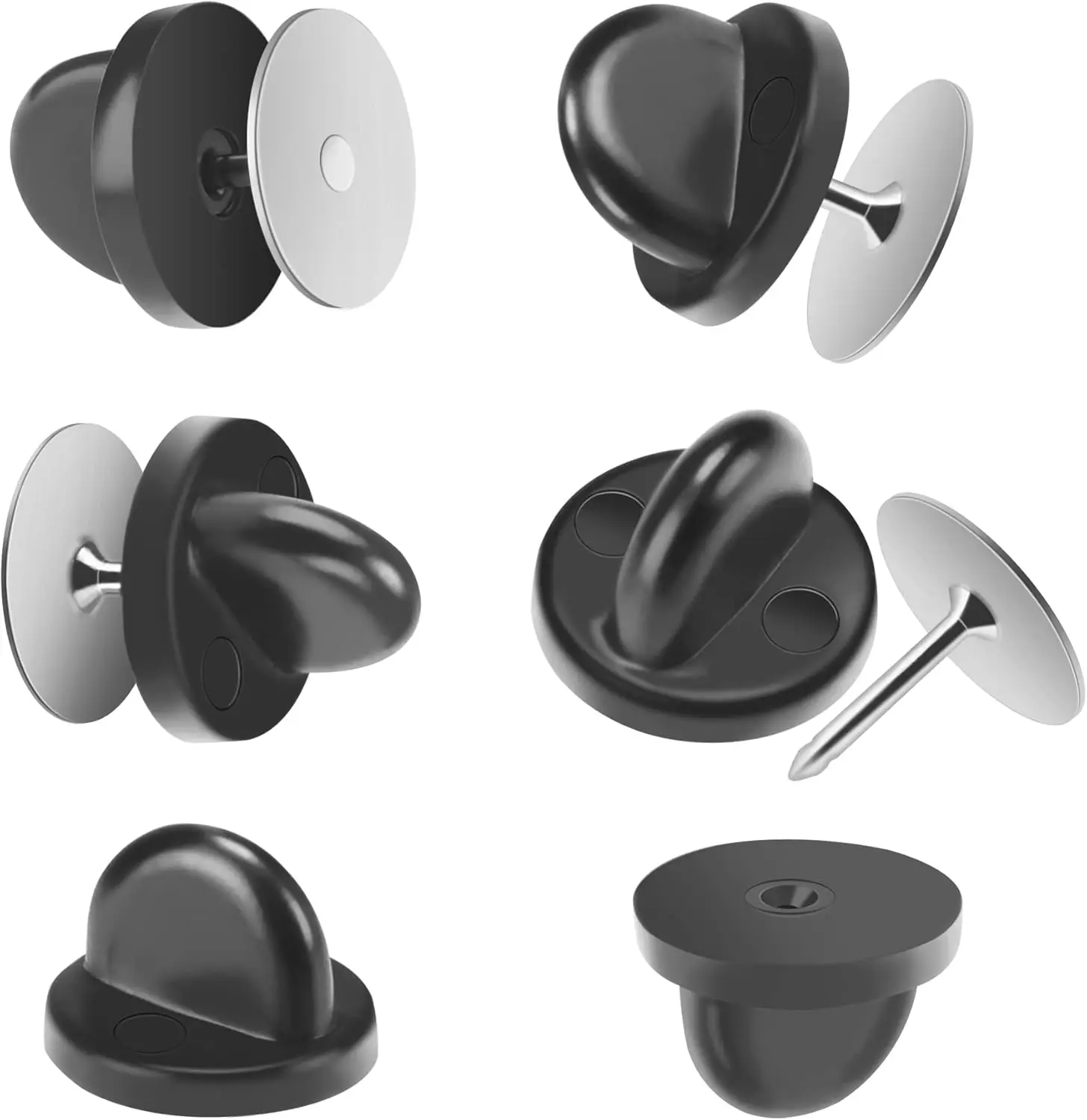 120 Pairs Rubber Blank Pin Backs Butterfly Clutch Backings for Tie Tacks Lapel Pins Craft Making, 9mm Length 10mm Width
120 Pairs Rubber Blank Pin Backs Butterfly Clutch Backings for Tie Tacks Lapel Pins Craft Making, 9mm Length 10mm Width