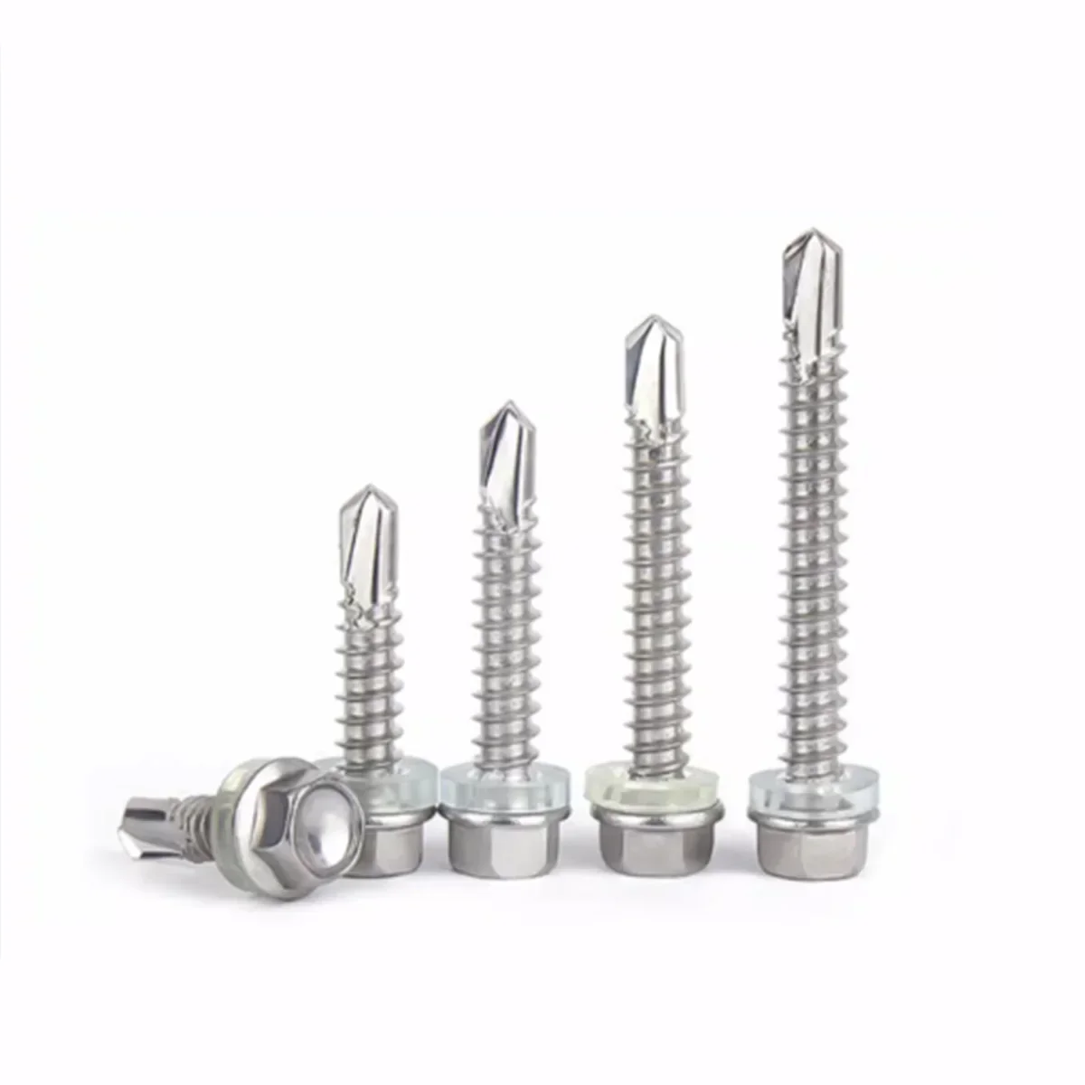 410 Stainless Steel Outer Hexagonal Head With Plastic Gasket Drill Tail Self Tapping Screw M4.2M4.8M5.5M6.3
410 Stainless Steel Outer Hexagonal Head With Plastic Gasket Drill Tail Self Tapping Screw M4.2M4.8M5.5M6.3
