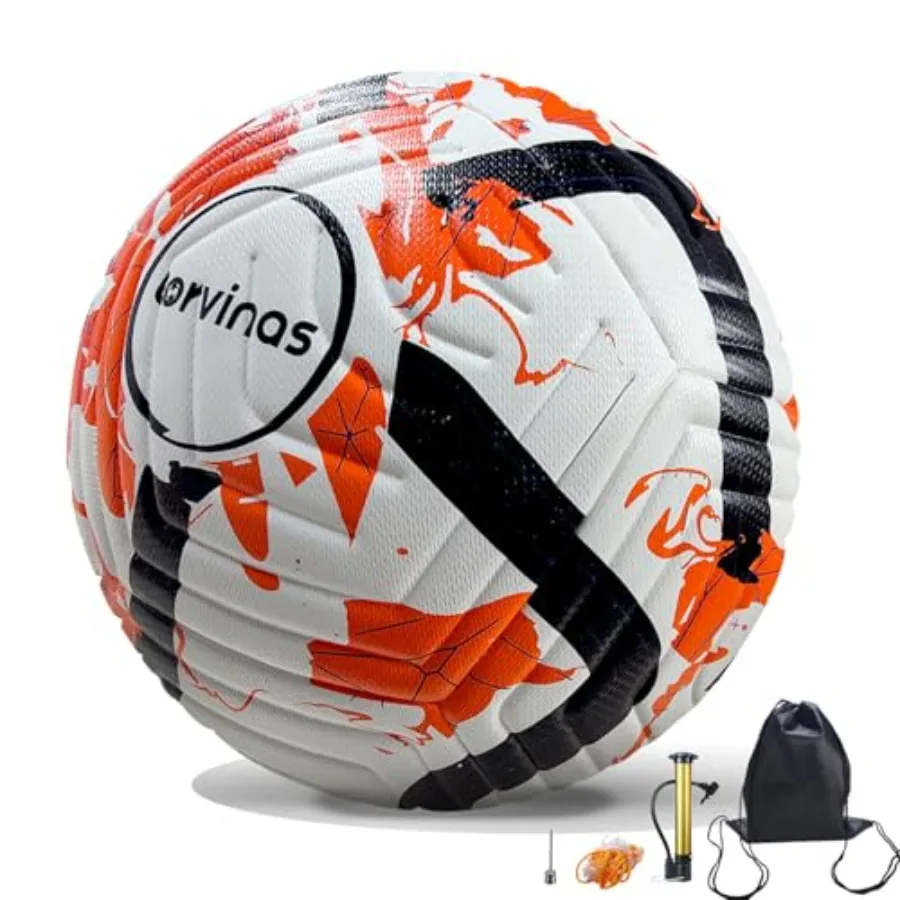 Soccer Ball, 4 Thermal Bonded Waterproof PU Leather, Profional Training and Match Ball for Youth and Adults, with Pump and Bag,
Soccer Ball, 4 Thermal Bonded Waterproof PU Leather, Profional Training and Match Ball for Youth and Adults, with Pump and Bag,