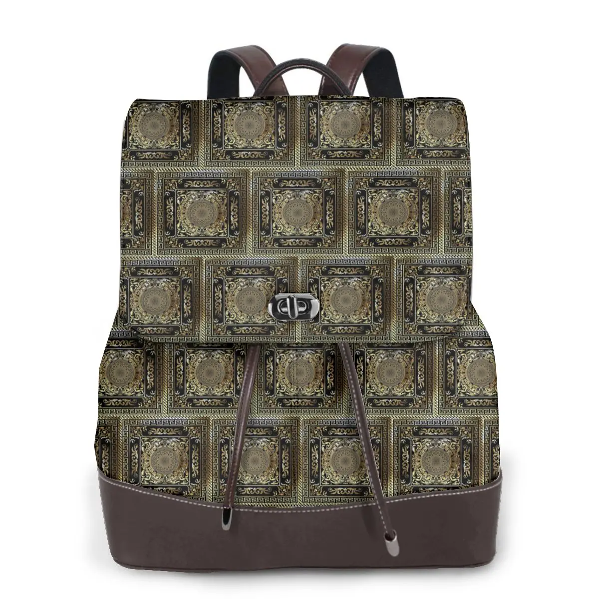 Greek Keys Ornate Floral Baroque Gold Bookbag School Student Bags Hiking Travel Daypack for Women Fashion Derma Backpack
Greek Keys Ornate Floral Baroque Gold Bookbag School Student Bags Hiking Travel Daypack for Women Fashion Derma Backpack