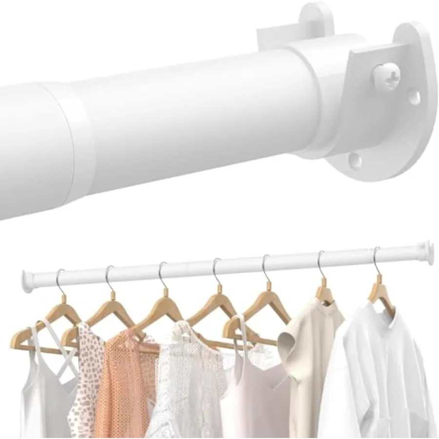 Closet Rods for Hanging Clothes, 17 to 69 Inch Stepless Adjustable Metal Closet Rod, 1.3 Inch Heavy Duty Clothes Hanging Rod fo
Closet Rods for Hanging Clothes, 17 to 69 Inch Stepless Adjustable Metal Closet Rod, 1.3 Inch Heavy Duty Clothes Hanging Rod fo