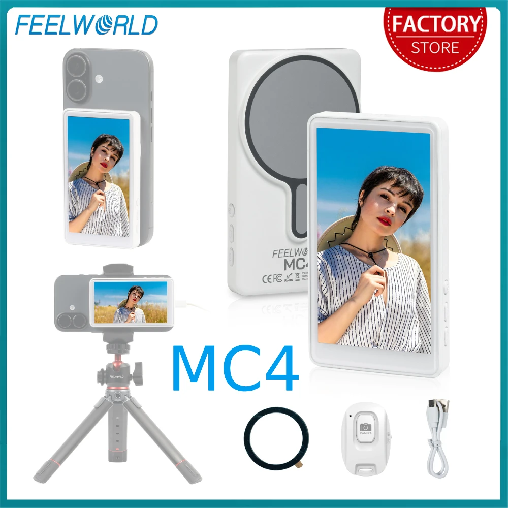 FEELWORLD MC4 Магнитный экран монитора для селфи, задняя камера смартфона, селфи для видеоблогов, прямая трансляция видео для iPhone Android
FEELWORLD MC4 Магнитный экран монитора для селфи, задняя камера смартфона, селфи для видеоблогов, прямая трансляция видео для iPhone Android