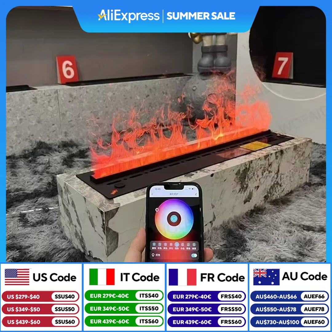 3D Water Electric Fireplace Remote Control APP Mist Fireplace Embedded Realistic Mist Flame Interior Decoration Steam Fireplace
3D Water Electric Fireplace Remote Control APP Mist Fireplace Embedded Realistic Mist Flame Interior Decoration Steam Fireplace