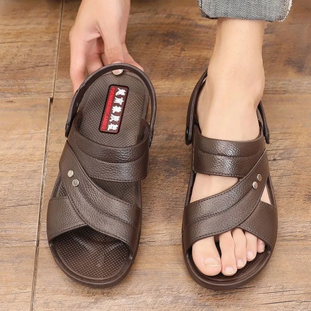 Fashion Solid Thick Soled Slippers Anti Odor Anti Slip Slides Sandals Men Shoes PU Leather Ankle Buckles Sandals Home
Fashion Solid Thick Soled Slippers Anti Odor Anti Slip Slides Sandals Men Shoes PU Leather Ankle Buckles Sandals Home