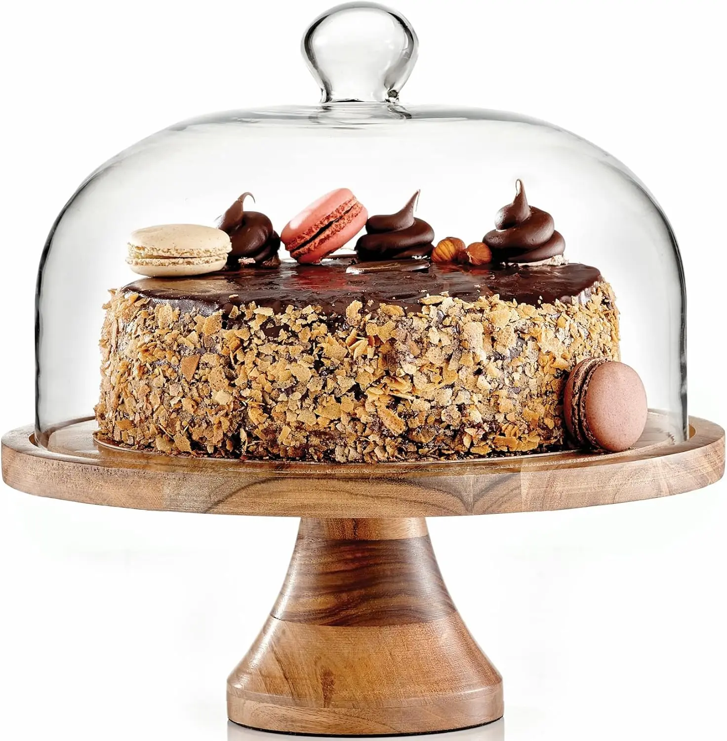 4-in-1 Cake Stand with Dome, Cheese Board, Covered Platter, and Serving Tray for Pastries, Pies, Appetizers
4-in-1 Cake Stand with Dome, Cheese Board, Covered Platter, and Serving Tray for Pastries, Pies, Appetizers