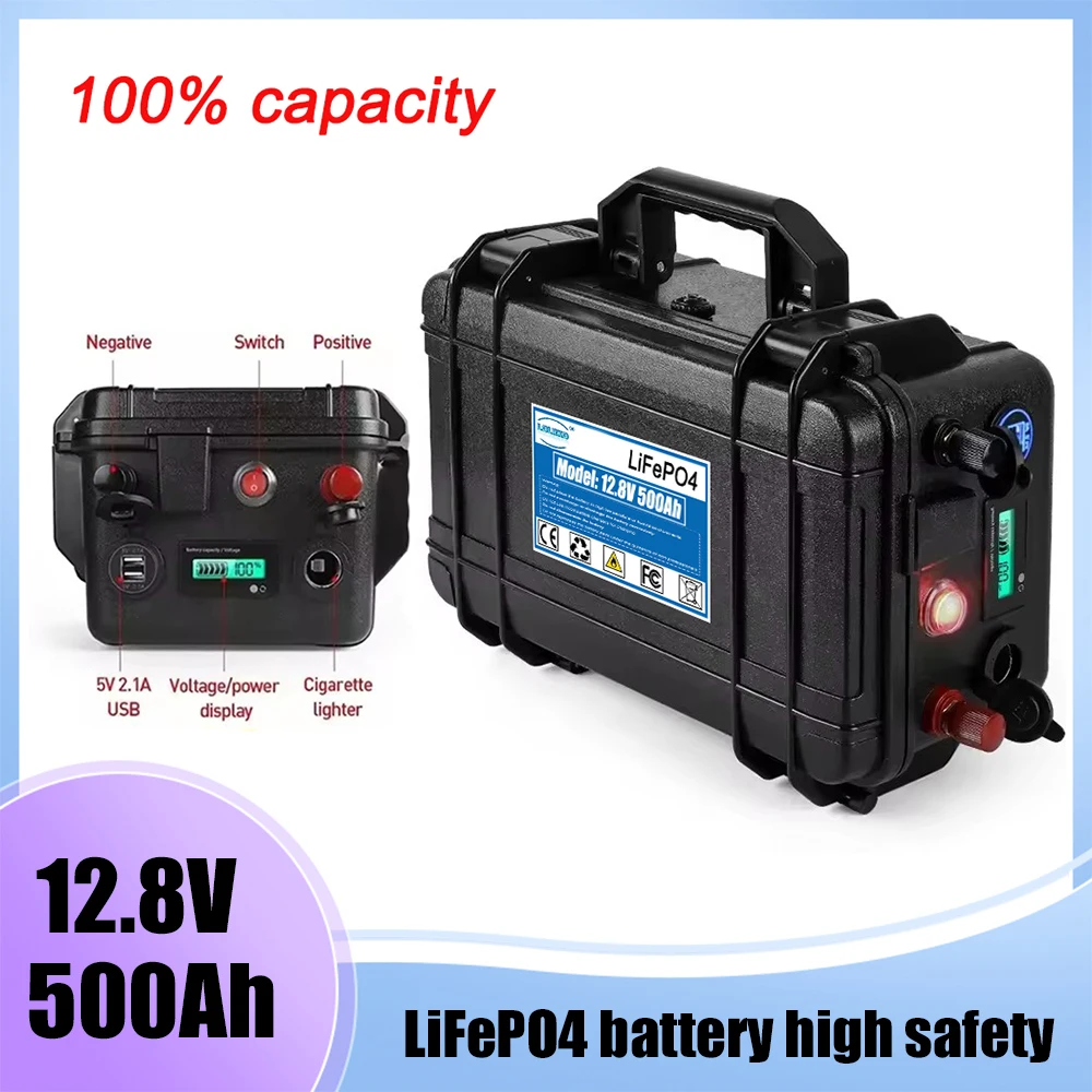 12V 500Ah LiFePO4 Battery Waterproof for Golf Carts RVs Solar Boat Motors Long Life
12V 500Ah LiFePO4 Battery Waterproof for Golf Carts RVs Solar Boat Motors Long Life