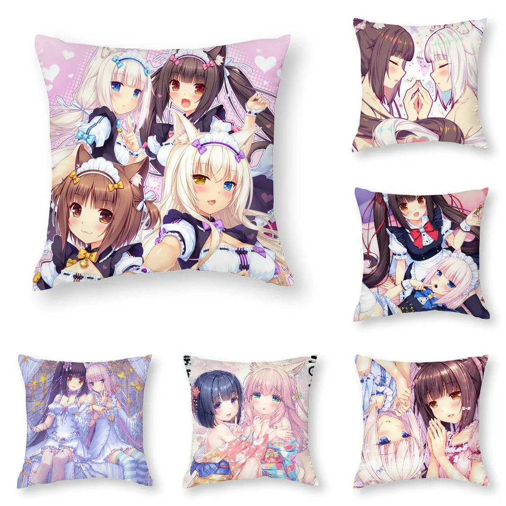 Nekopara GalGame Anime Pillow Case 3D Print Polyester Fiber 40*40 cm Home Sofa Throw Pillow Cover Decoration Festival Gift
Nekopara GalGame Anime Pillow Case 3D Print Polyester Fiber 40*40 cm Home Sofa Throw Pillow Cover Decoration Festival Gift