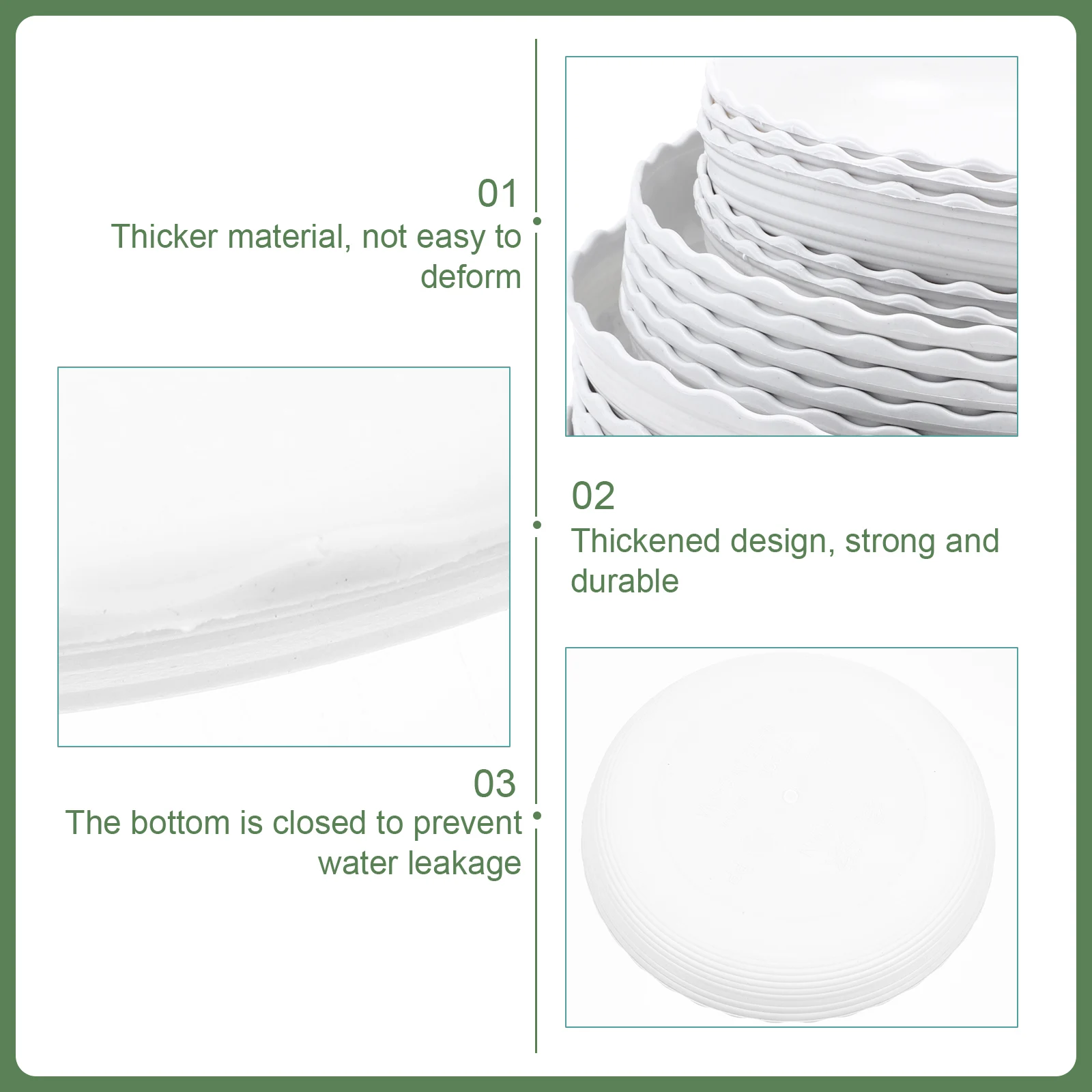 Flower Pot Tray Planter Flowerpot Water Trays Holder Small Bottom Saucers for Potted Plants Plastic
Flower Pot Tray Planter Flowerpot Water Trays Holder Small Bottom Saucers for Potted Plants Plastic