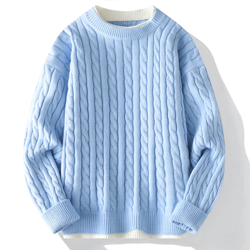 Faionable Thiened round Ne Knitted Sweater Men's Youth Sle Casual Cotton Blend Long Sve irt Autumn Winter New Ar...
Faionable Thiened round Ne Knitted Sweater Men's Youth Sle Casual Cotton Blend Long Sve irt Autumn Winter New Ar...