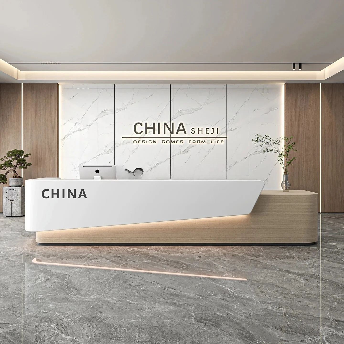 Simple company reception desk hotel lobby service front desk office bar checkout page9344
Simple company reception desk hotel lobby service front desk office bar checkout page9344