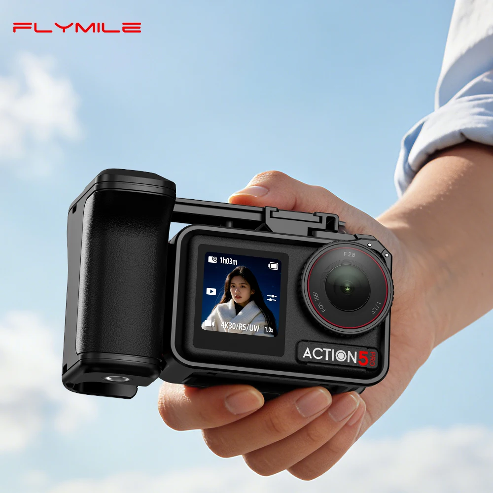 Рукоятка Flymile Action 5 Pro для видеосъемки и фотографии, совместимая с DJI Cage
Рукоятка Flymile Action 5 Pro для видеосъемки и фотографии, совместимая с DJI Cage