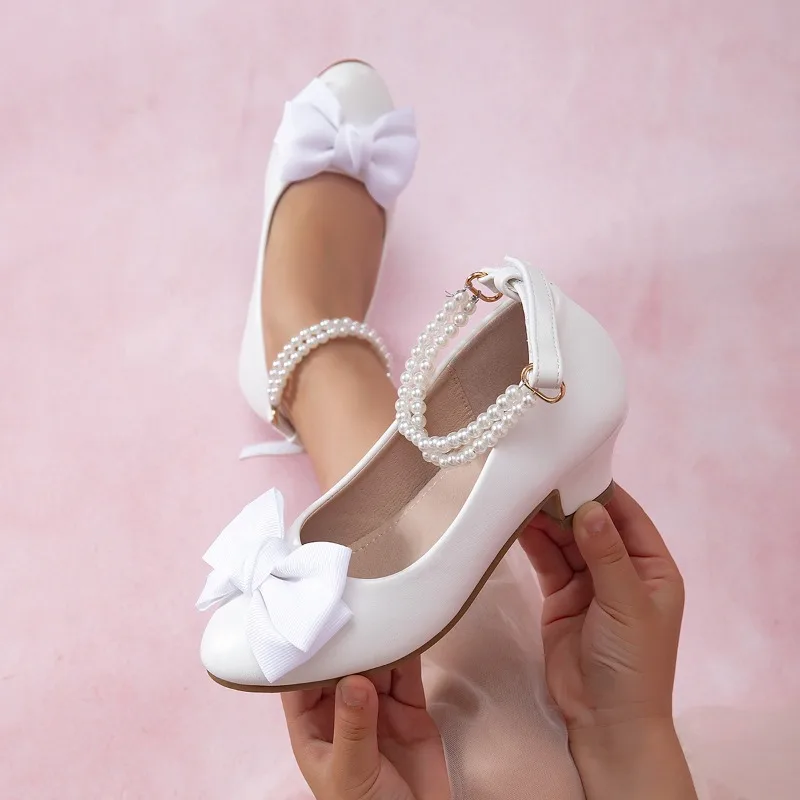 JGSHOWKITO New Girl's High Heel Shoes Pearl Princess Perform Children Leather Shoes Non-slip School Uniform Kids Mary Jane Shoes
JGSHOWKITO New Girl's High Heel Shoes Pearl Princess Perform Children Leather Shoes Non-slip School Uniform Kids Mary Jane Shoes