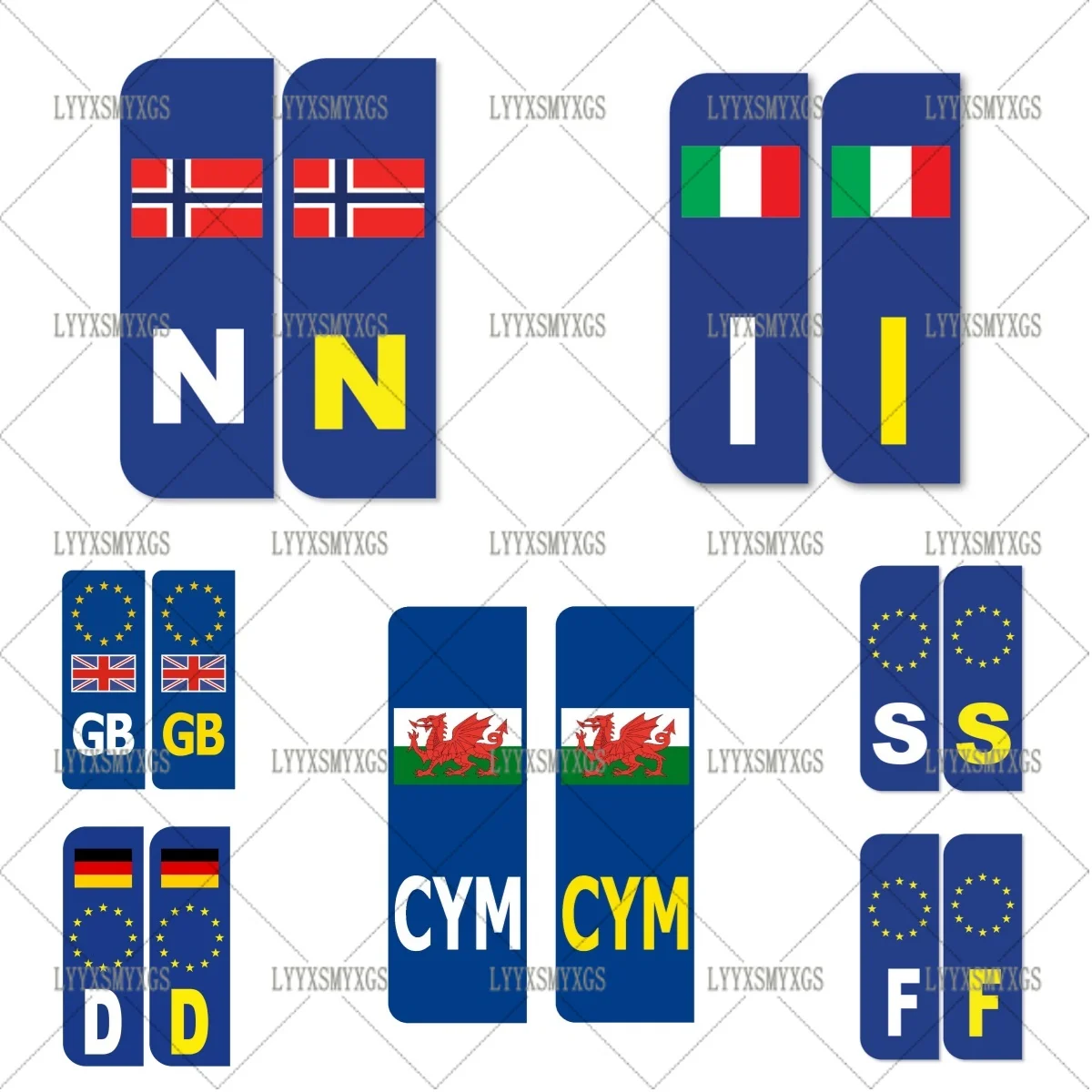 2 шт. самоклеящиеся пользовательские номерные знаки флаг автомобильные наклейки водостойкая солнцезащитная виниловая наклейка ПВХ оптовая продажа автомобильные аксессуары
2 шт. самоклеящиеся пользовательские номерные знаки флаг автомобильные наклейки водостойкая солнцезащитная виниловая наклейка ПВХ оптовая продажа автомобильные аксессуары