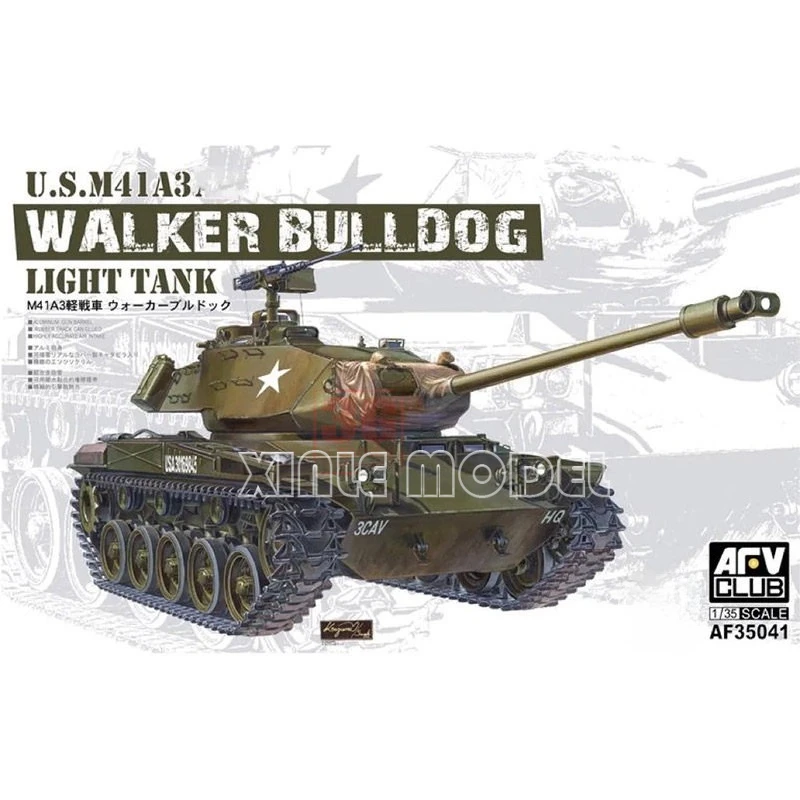 AFV Club Plastic Assembled Tank Model Kit 35041 M41A3 Walker Dog Light Tank 1/35
AFV Club Plastic Assembled Tank Model Kit 35041 M41A3 Walker Dog Light Tank 1/35