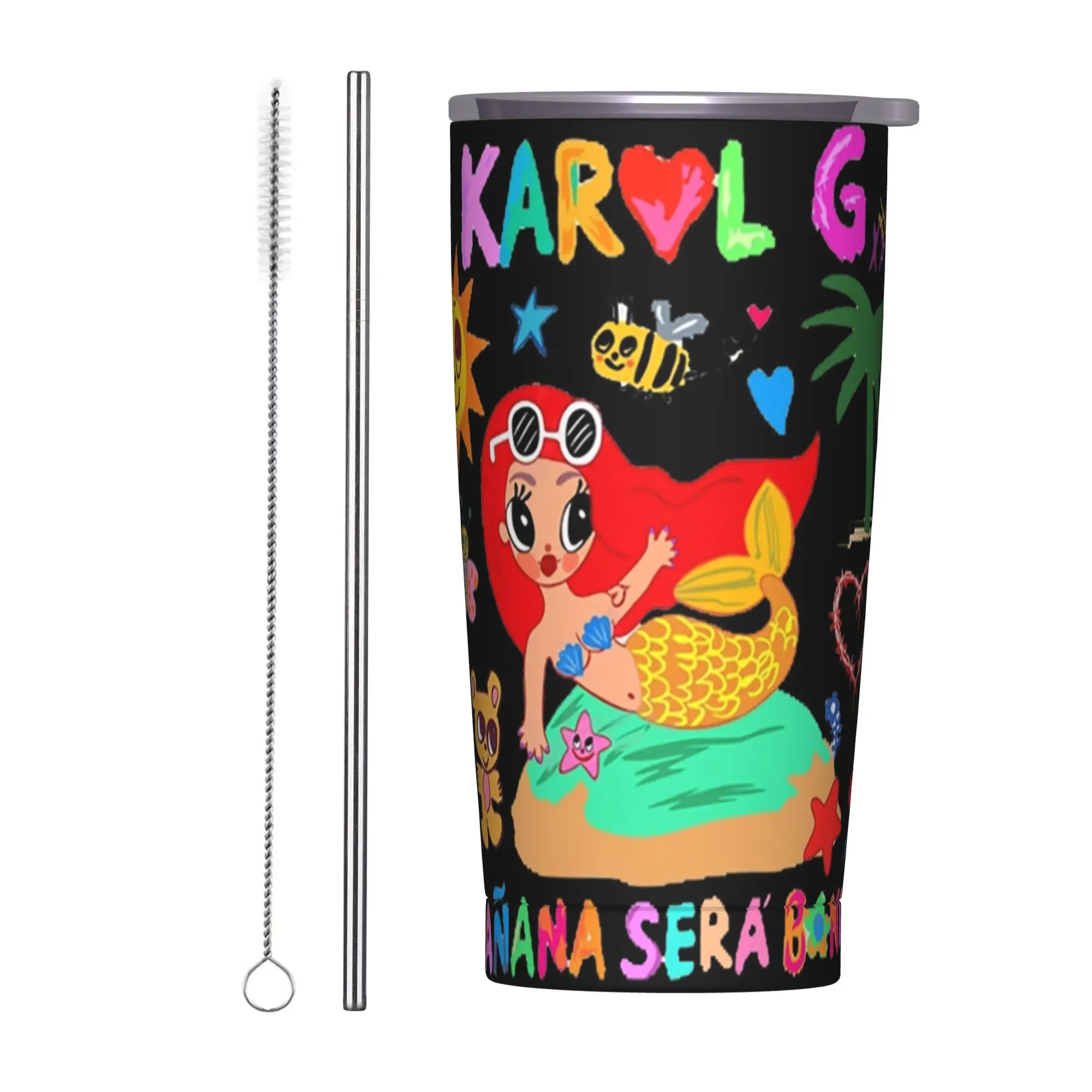 Термокружка Manana Sera Bonito с изображением колумбийской певицы Karol G, 20 унций, с двойными стенками, из нержавеющей стали, с этикетками
Термокружка Manana Sera Bonito с изображением колумбийской певицы Karol G, 20 унций, с двойными стенками, из нержавеющей стали, с этикетками