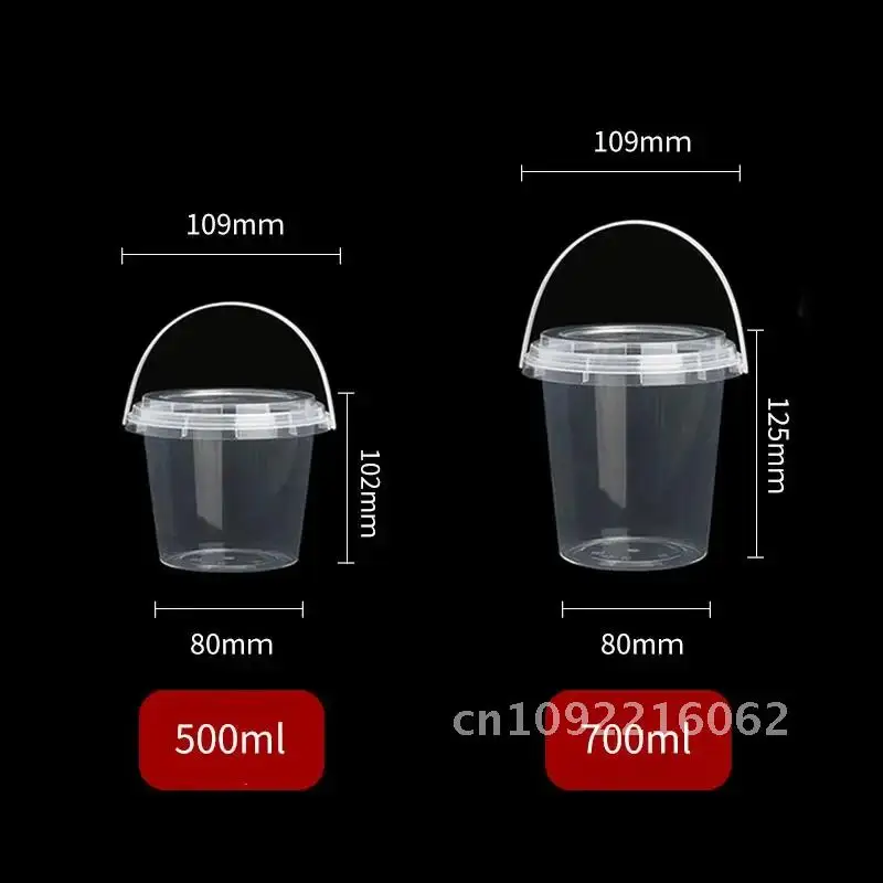 Covered Milk Tea Beverage Bucket 700ml Sealed Disposable Portable Fruit Bucket Ice Packaging Plastic Box 500ml Tea Powder bowl
Covered Milk Tea Beverage Bucket 700ml Sealed Disposable Portable Fruit Bucket Ice Packaging Plastic Box 500ml Tea Powder bowl