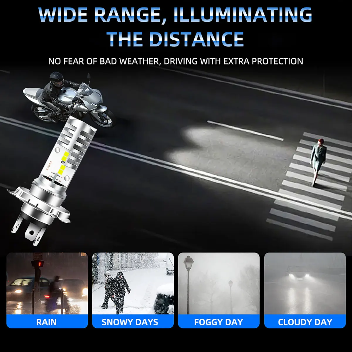 1pc H4 LED Motorcycle Headlight Bulb 8SMD 3030 Chips Super Bright DRL Daytime Running Lamp Motorbike High Low Beam Head Lamp
1pc H4 LED Motorcycle Headlight Bulb 8SMD 3030 Chips Super Bright DRL Daytime Running Lamp Motorbike High Low Beam Head Lamp