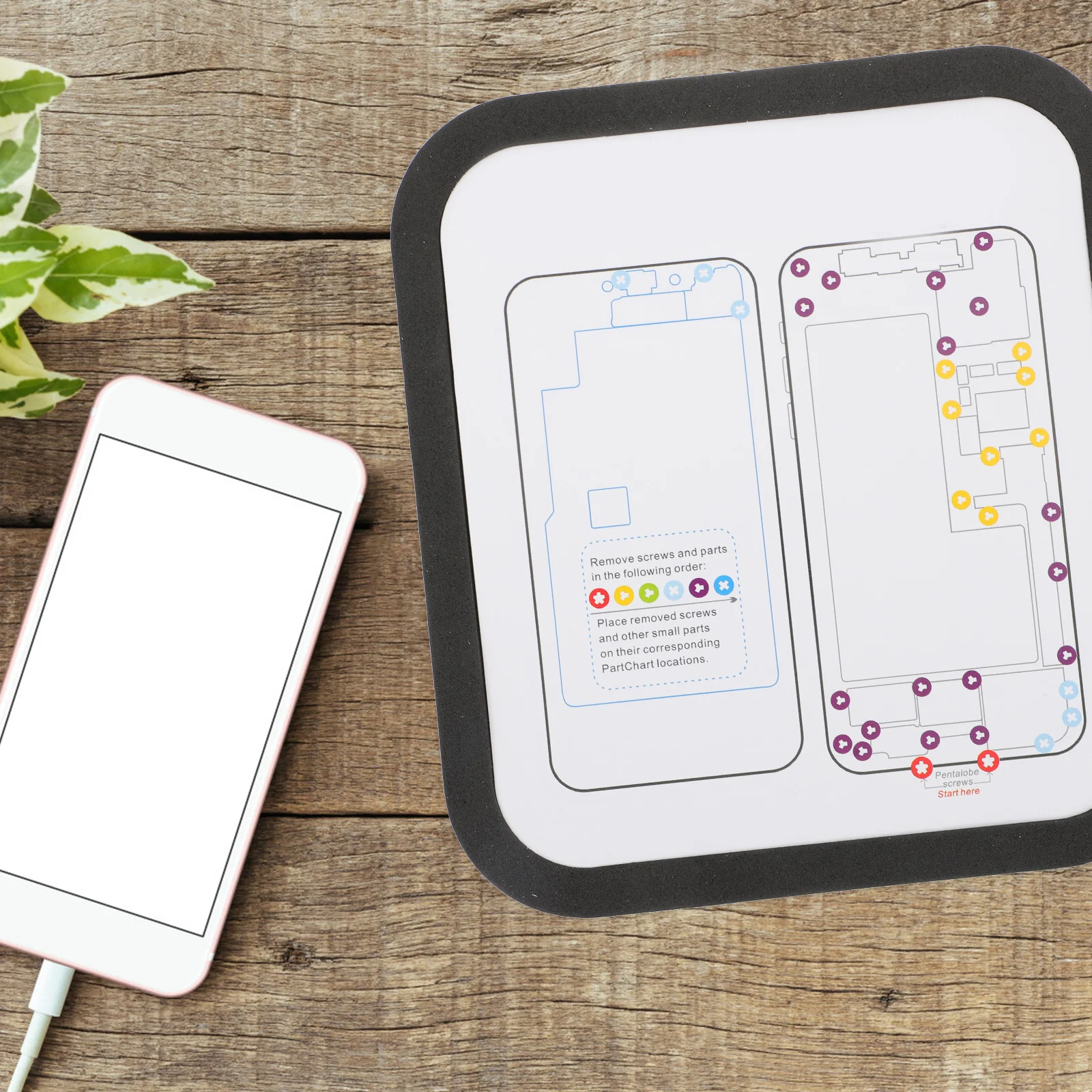 12Pcs Magnetic Screw Memory Mat High Quality Phone Repair Screw Organizer Mat Phone Dismantling Repair Tool Pad
12Pcs Magnetic Screw Memory Mat High Quality Phone Repair Screw Organizer Mat Phone Dismantling Repair Tool Pad