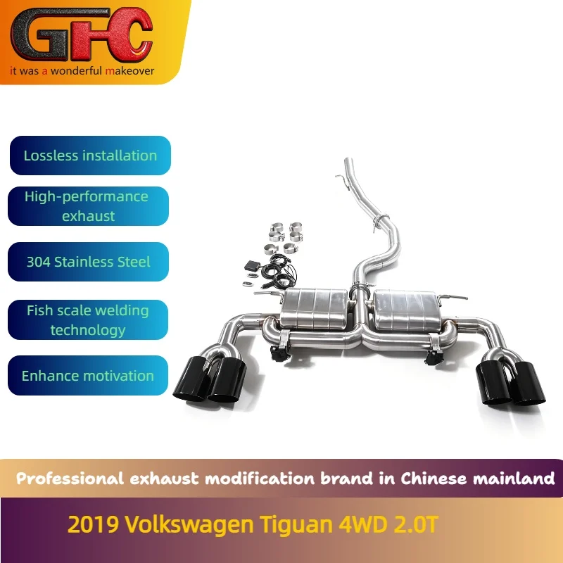 Applicable to the 2019 Volkswagen Tiguan 4WD 2.0T SUS304 High-performance Mid Rear Catback Valvetronic Exhaust Pipe
Applicable to the 2019 Volkswagen Tiguan 4WD 2.0T SUS304 High-performance Mid Rear Catback Valvetronic Exhaust Pipe