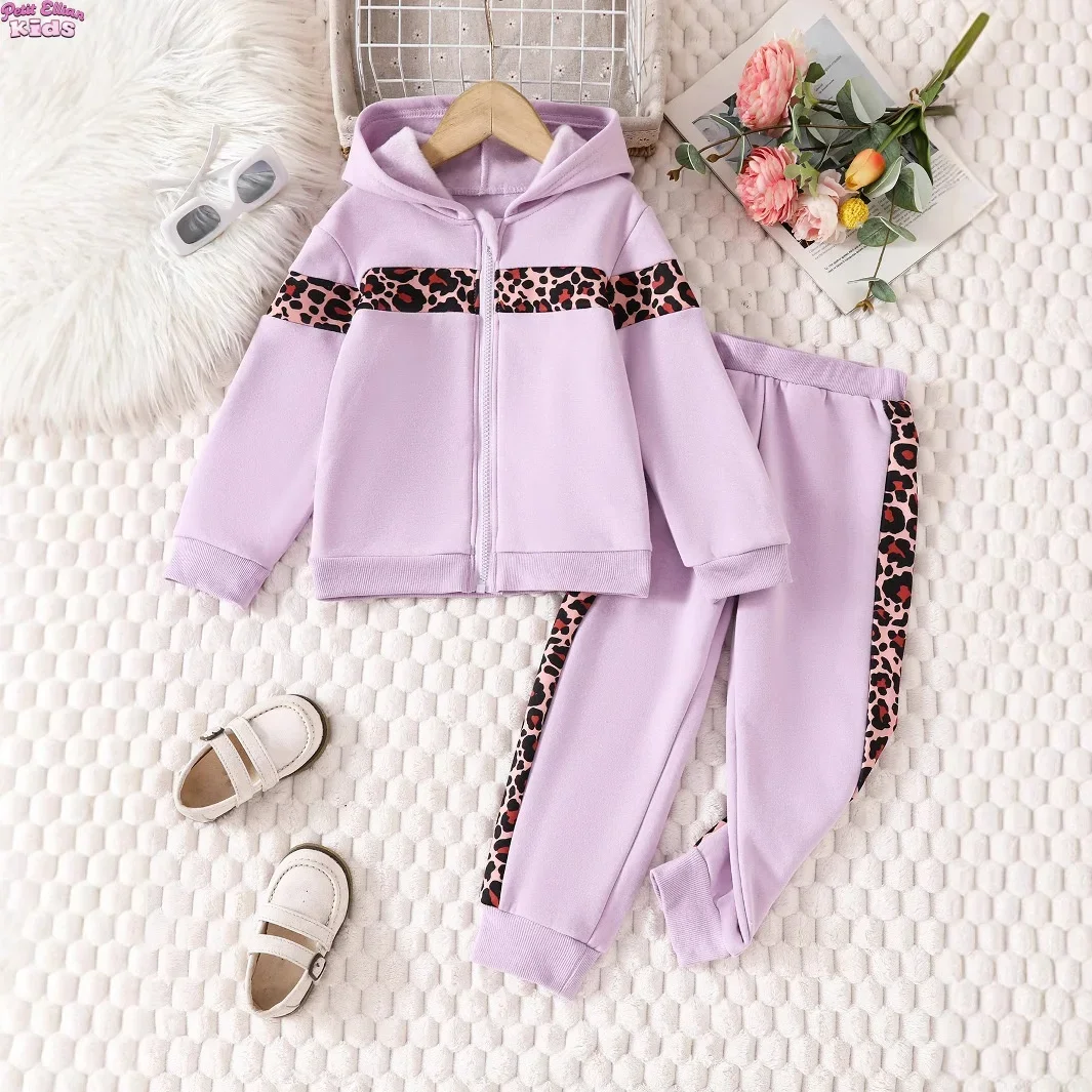 Baby Girls Hooded Sweatshirt Set 1-5Y Children's Clothing Leopard Print Patchwork Zipper Outfit Cute Casual Autumn Winter Wear
Baby Girls Hooded Sweatshirt Set 1-5Y Children's Clothing Leopard Print Patchwork Zipper Outfit Cute Casual Autumn Winter Wear
