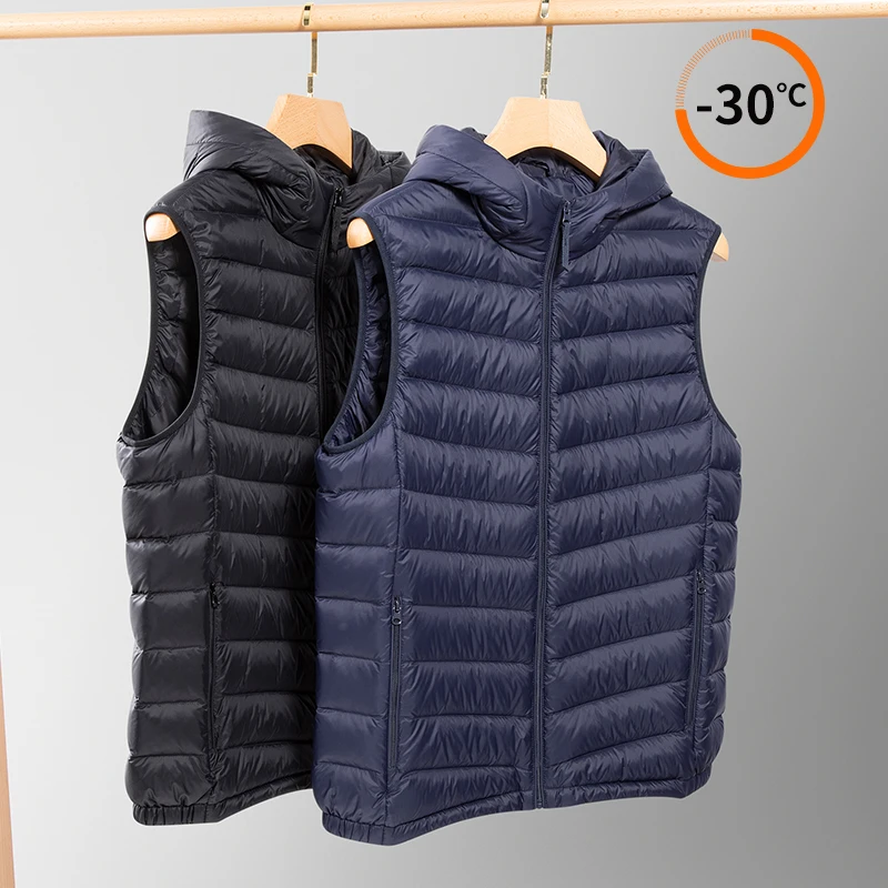 Men Hooded Ultralight Vests Jacket Solid Color Men's Winter New Cotton Coat Men Versatile Casual Workwear Warm Vest Waistcoats 
Men Hooded Ultralight Vests Jacket Solid Color Men's Winter New Cotton Coat Men Versatile Casual Workwear Warm Vest Waistcoats