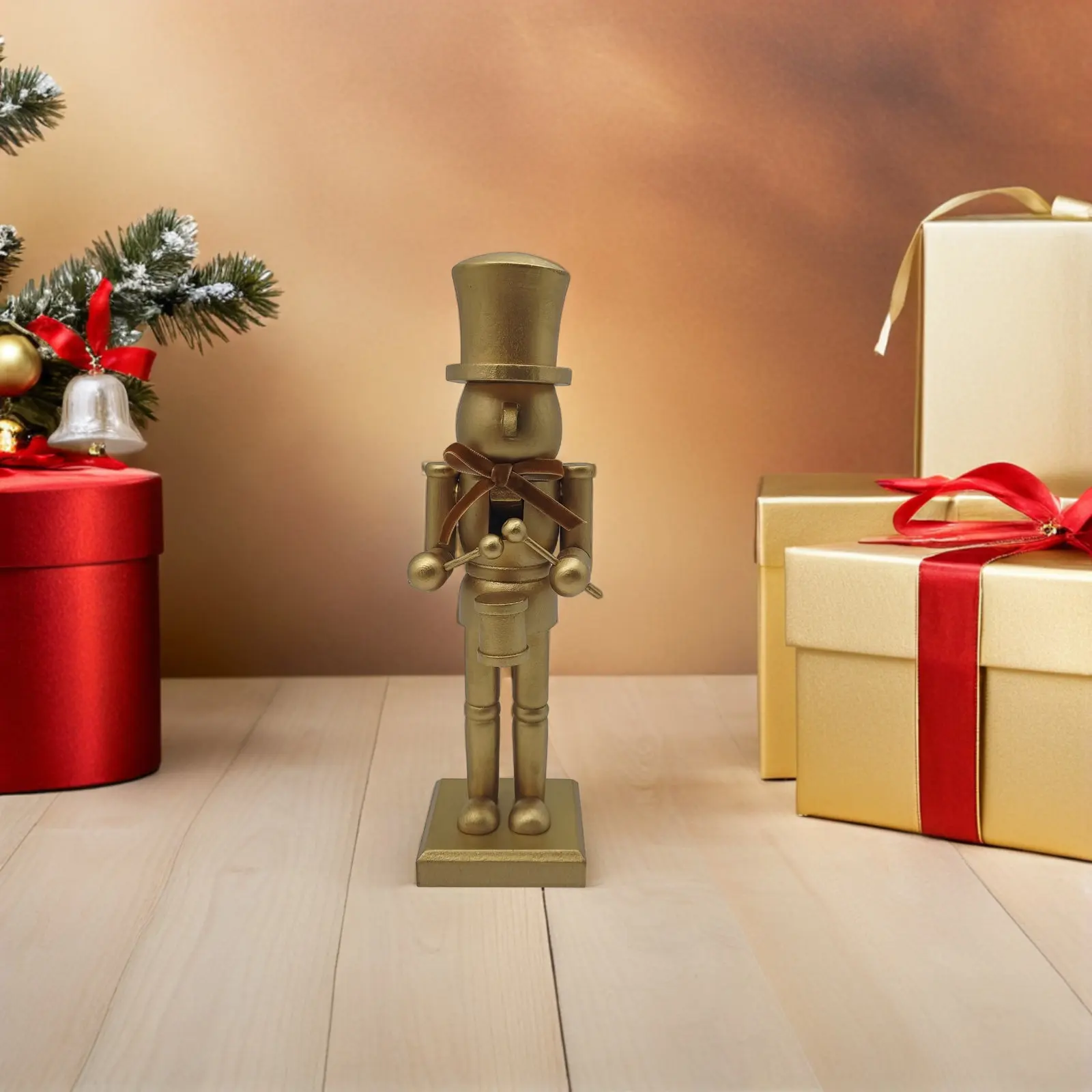 Traditional Christmas Nutcracker Wooden Soldier with Elegant Golden Bowknot Holiday Display Decor Mantel Table Fireplace Festive
Traditional Christmas Nutcracker Wooden Soldier with Elegant Golden Bowknot Holiday Display Decor Mantel Table Fireplace Festive