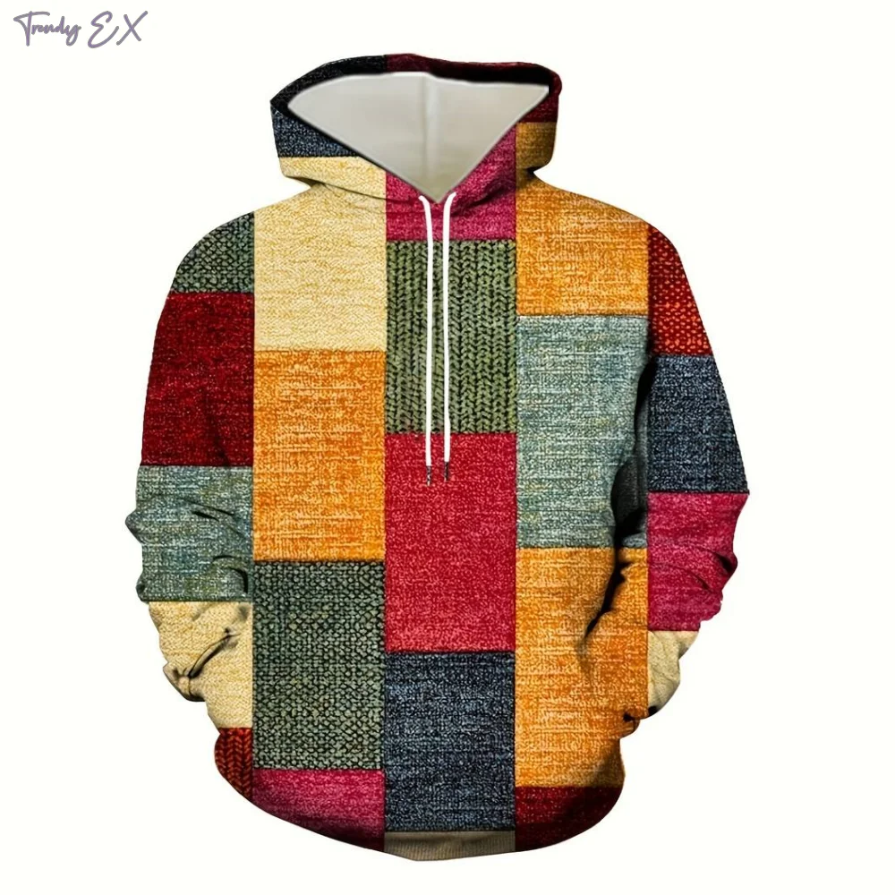 Sweatshirts for Men Casual Patchwork Plaid Print Harajuku Sweatshirts Blouse Outdoor Sports Kangaroo Pocket Men's Clothing Tops
Sweatshirts for Men Casual Patchwork Plaid Print Harajuku Sweatshirts Blouse Outdoor Sports Kangaroo Pocket Men's Clothing Tops