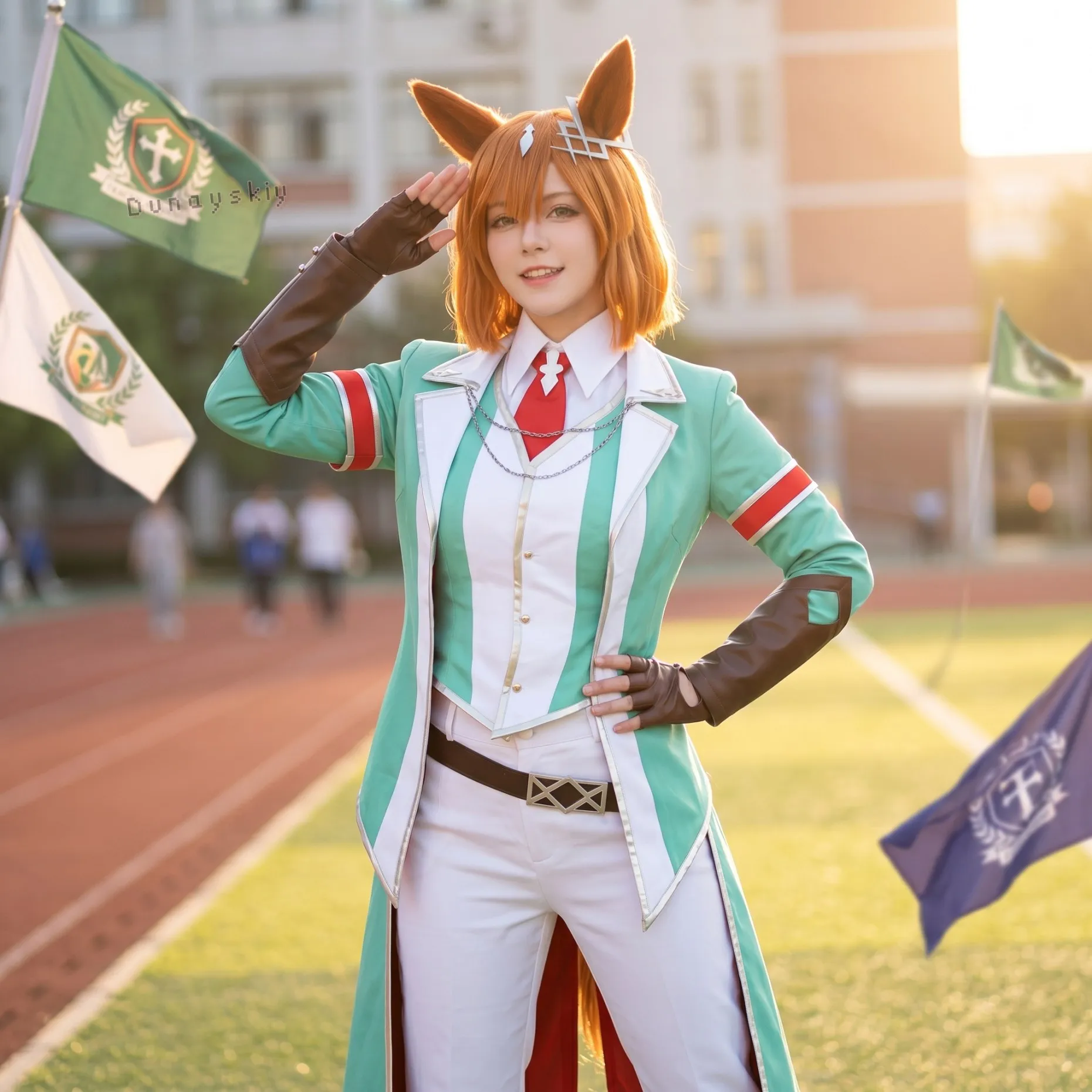 Dunayskiy@#% Pretty Derby Cosplay Costume For Seiun Dios Racing Outfit Same Style High Quality Fabric Comfortable Breathable
Dunayskiy@#% Pretty Derby Cosplay Costume For Seiun Dios Racing Outfit Same Style High Quality Fabric Comfortable Breathable