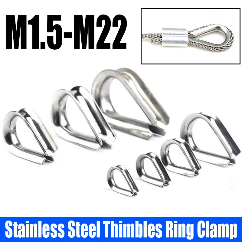 1-100Pcs M1.5-M22 304 Stainless Steel Thimbles Ring Clamp Cable Wire Rope Clamp Protective Sleeve Thimbles Rigging Clamp
1-100Pcs M1.5-M22 304 Stainless Steel Thimbles Ring Clamp Cable Wire Rope Clamp Protective Sleeve Thimbles Rigging Clamp