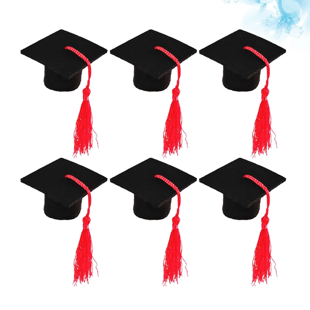 6 Pcs Extraordinary Beer Bottle Decoration Tassel Mini Doctoral Cap Hat Red Cover
6 Pcs Extraordinary Beer Bottle Decoration Tassel Mini Doctoral Cap Hat Red Cover