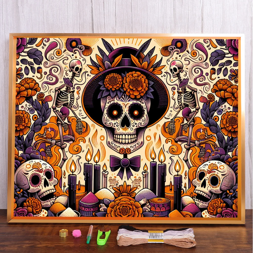 Skeleton Flowers Printed Fabric 11CT Cross Stitch Set DIY Embroidery Needlework Craft Sewing Handmade Mulina Needle For Adults
Skeleton Flowers Printed Fabric 11CT Cross Stitch Set DIY Embroidery Needlework Craft Sewing Handmade Mulina Needle For Adults