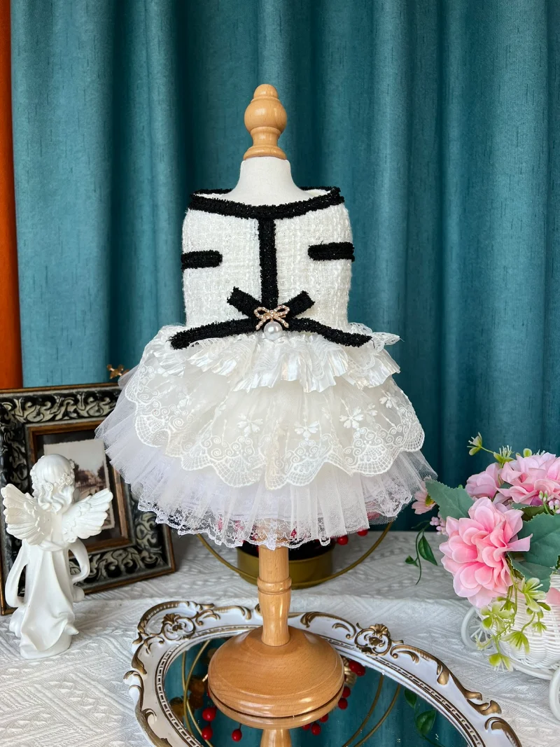 Original Handmade Custom Cat Clothes Dog Cat Lolita Princess Dress White Small Fragrant Wind Pet Dog Clothes
Original Handmade Custom Cat Clothes Dog Cat Lolita Princess Dress White Small Fragrant Wind Pet Dog Clothes