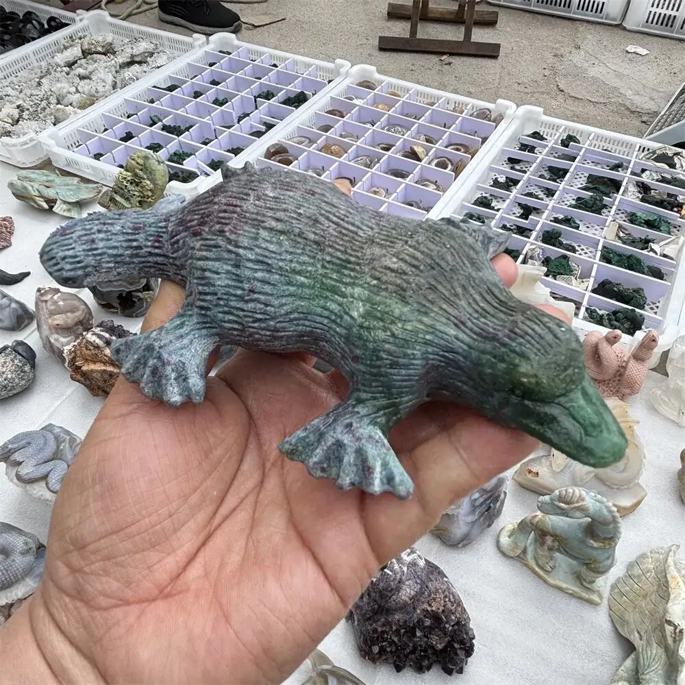 Natural Quartz Blue Apatite Duckbill Carving Reiki Healing Stone Fengshui Decorative Animal for Holiday Crafts & Gifts
Natural Quartz Blue Apatite Duckbill Carving Reiki Healing Stone Fengshui Decorative Animal for Holiday Crafts & Gifts