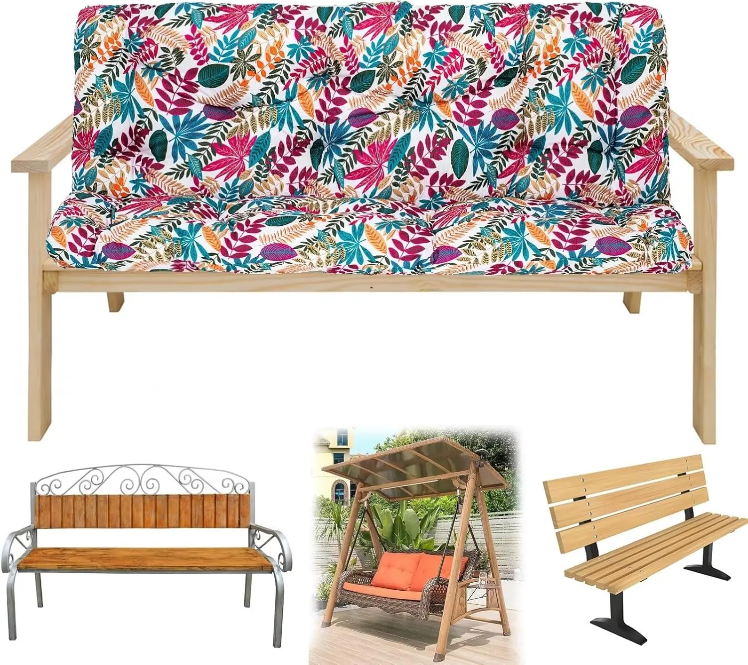 Swing Replacement Seat Cushions, 2-3 Seater Bench Cushion For Outdoor Furnitur With Backrest, Garden Recliner Seat Cushions
Swing Replacement Seat Cushions, 2-3 Seater Bench Cushion For Outdoor Furnitur With Backrest, Garden Recliner Seat Cushions