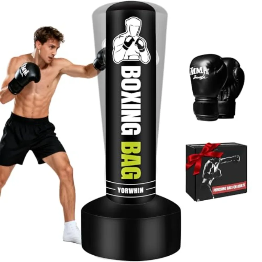 Heavy Freestanding Punching Bag for Adults, 70'' Standing Punching Bag Heavy Bag with Boxing Gloves, Women Men Boxing Training
Heavy Freestanding Punching Bag for Adults, 70'' Standing Punching Bag Heavy Bag with Boxing Gloves, Women Men Boxing Training