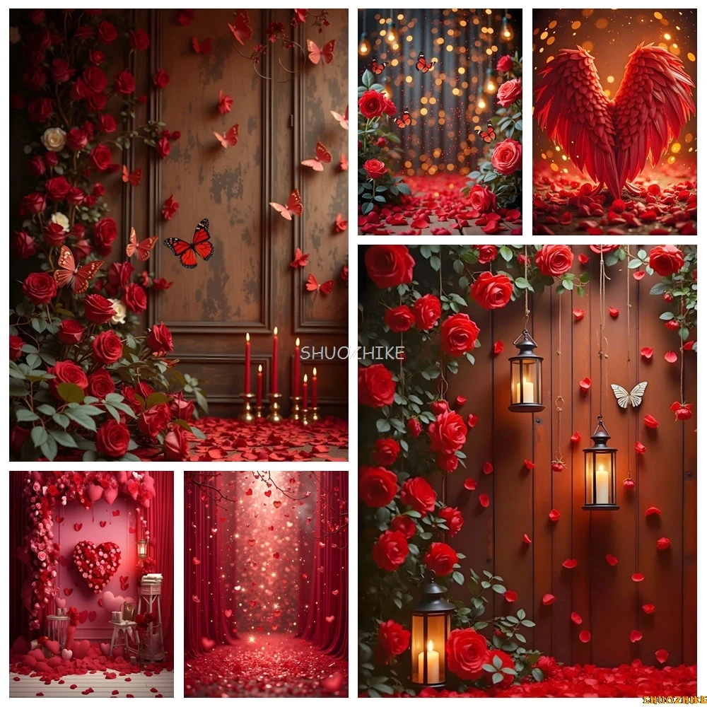 Valentine's Day Backdrop Photography Red Rose Love Heart Dreamy Angel Wing Butterfly Flower Wedding Party Photo Background Decor
Valentine's Day Backdrop Photography Red Rose Love Heart Dreamy Angel Wing Butterfly Flower Wedding Party Photo Background Decor