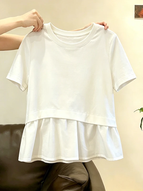 Summer New plus Size Color Asymmetrical Hem T-Shirt Women's Korean Style Short Sleeve Top Unique Design Commute Style P...
Summer New plus Size Color Asymmetrical Hem T-Shirt Women's Korean Style Short Sleeve Top Unique Design Commute Style P...