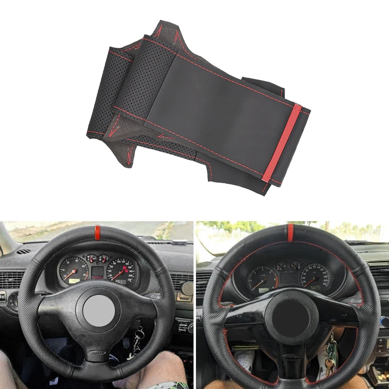 Car Styling Steering Wheel Cover Leather Trim For VW Golf 4 MK4 1998 - 2004 For Passat B5 1996 - 2005 Old Black with red strip
Car Styling Steering Wheel Cover Leather Trim For VW Golf 4 MK4 1998 - 2004 For Passat B5 1996 - 2005 Old Black with red strip